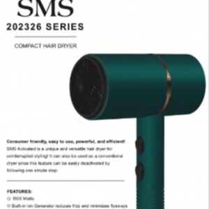 SMS Compact Hair Dryer in Green
